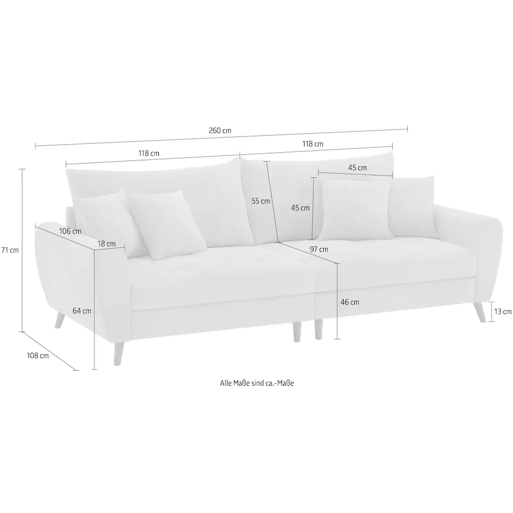 Mr. Couch Big-Sofa »Blackburn II« Mit Kaltschaumpolsterung bis 140 kg belastbar kaufen Fabrikpreis