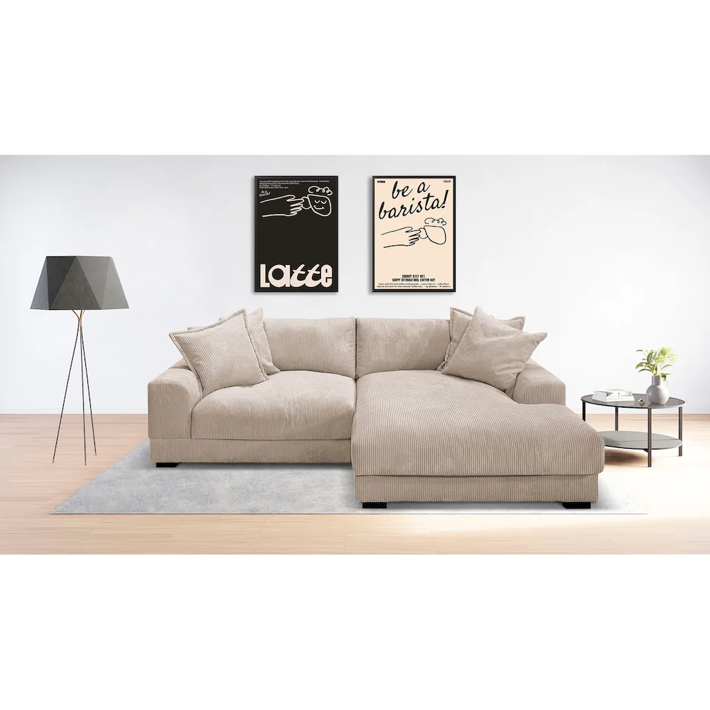 TRENDMANUFAKTUR Ecksofa »Zinal« mit extra softem Sitz in trendiger Breitcord-Optik kaufen Saisonschlussverkauf