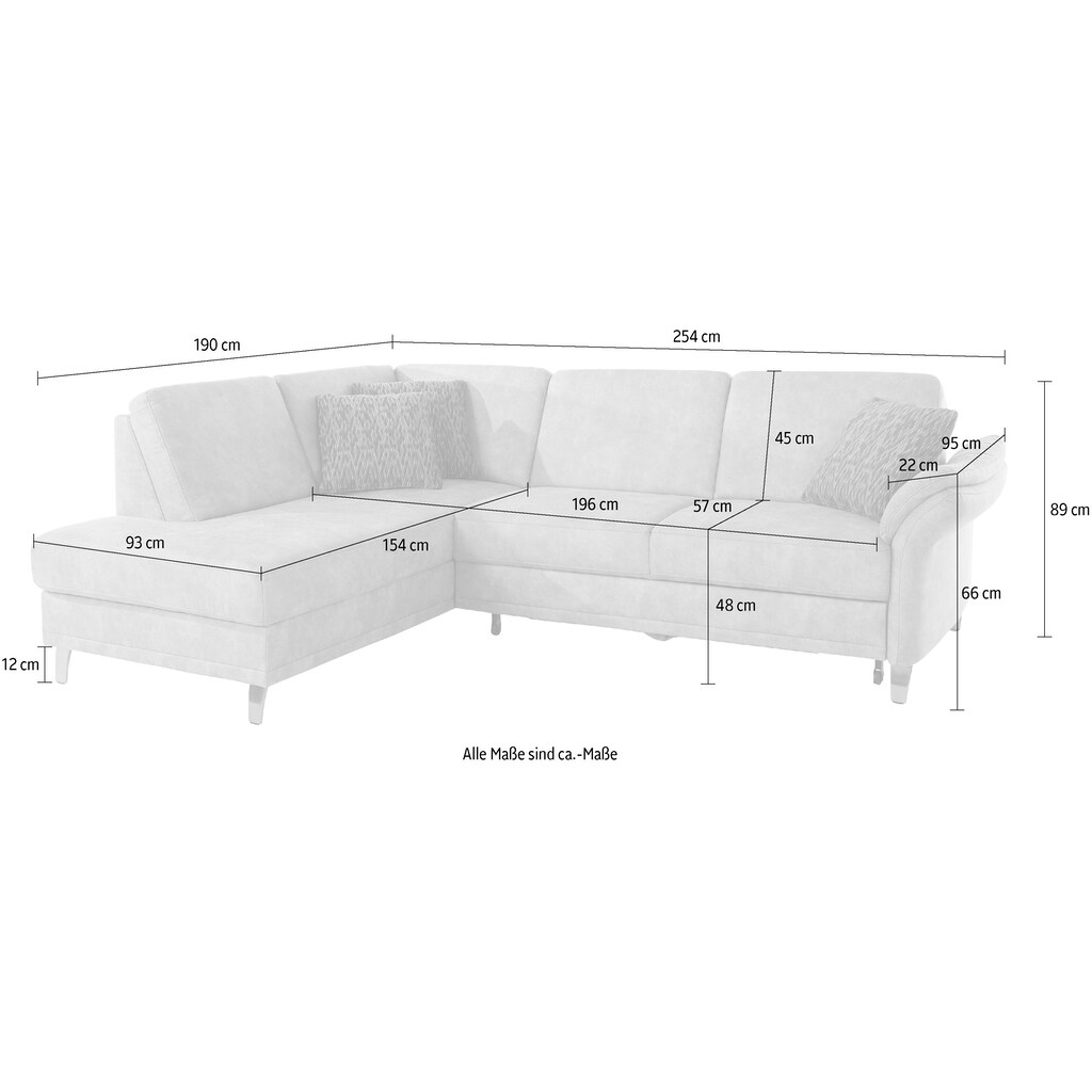 sit&more Ecksofa »Clio L-Form« wahlweise mit Bettfunktion und Bettkasten inklusive Federkern kaufen Exklusive Angebote