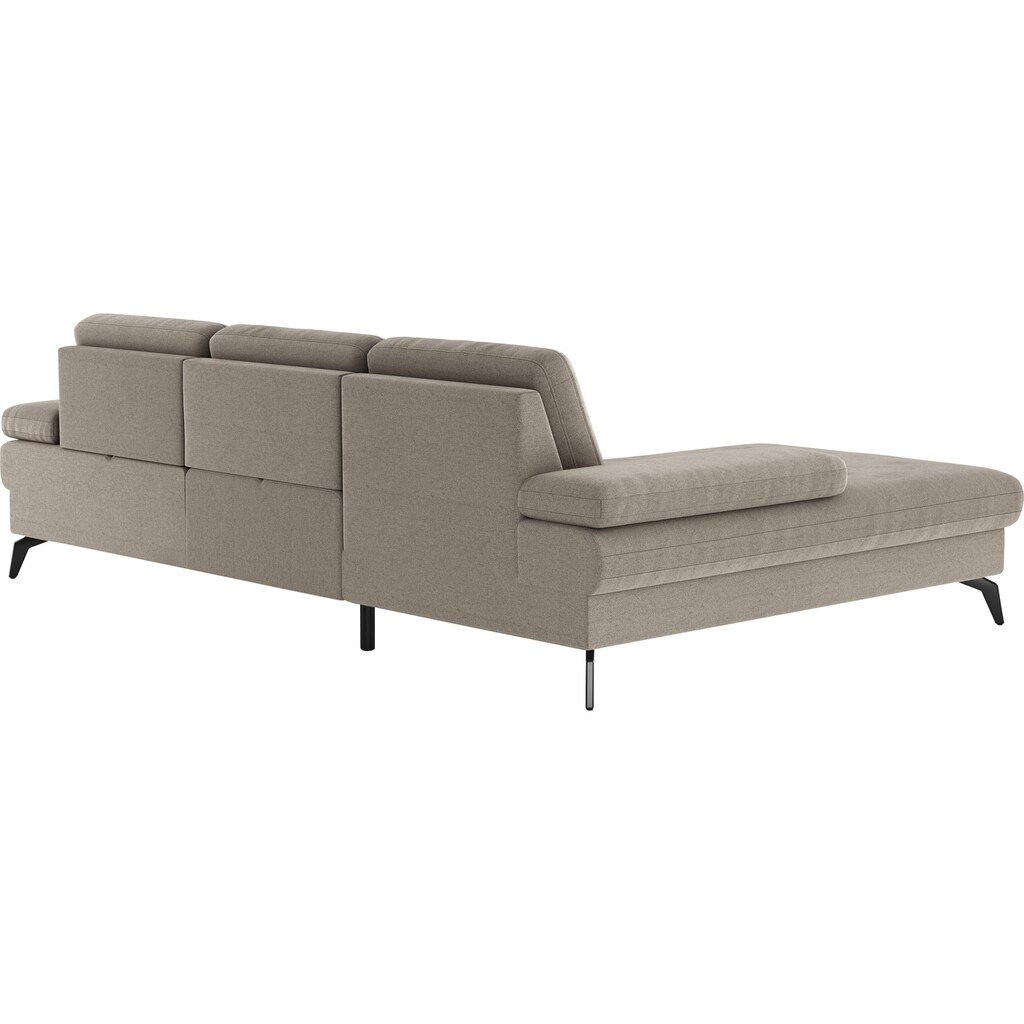 sit&more Ecksofa »Morris L-Form inkl. Sitztiefenverstellung« wahlweise mit Armteilverstellung Bettfunktion & Bettkasten kaufen Blitzangebot