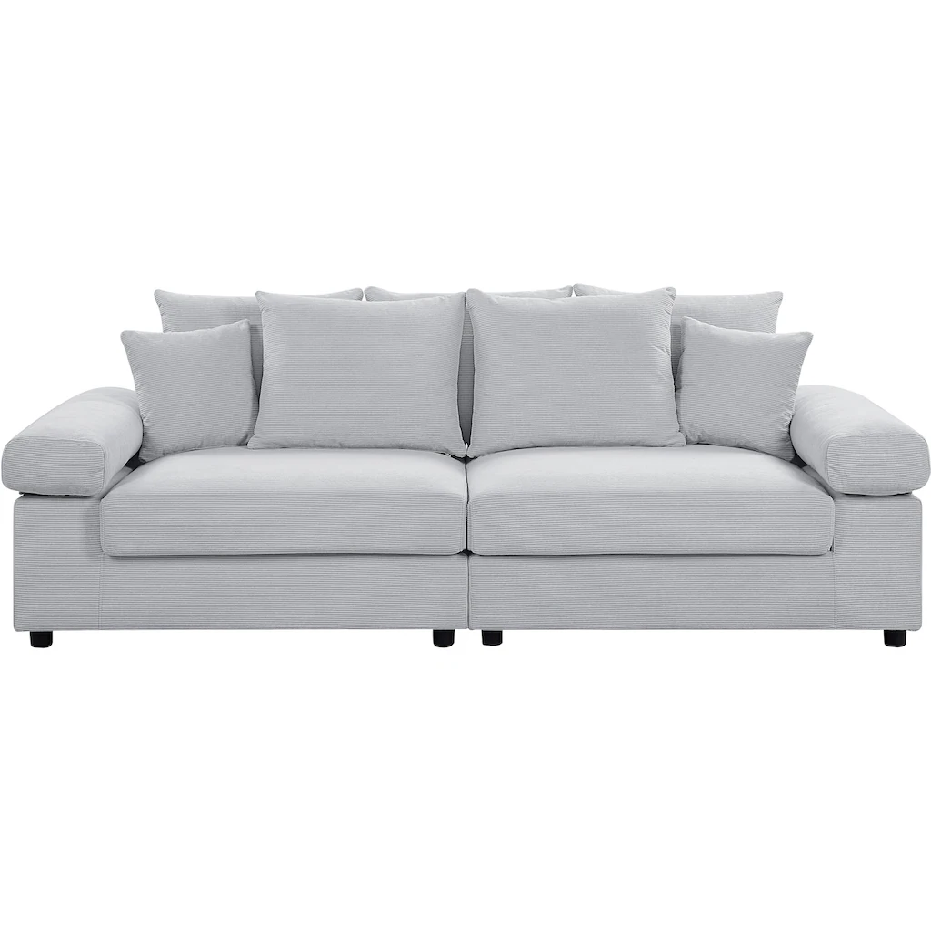 ATLANTIC home collection Big-Sofa »Bjoern« mit Cord-Bezug XXL-Sitzfläche mit Federkern frei im Raum stellbar kaufen Sonderangebote