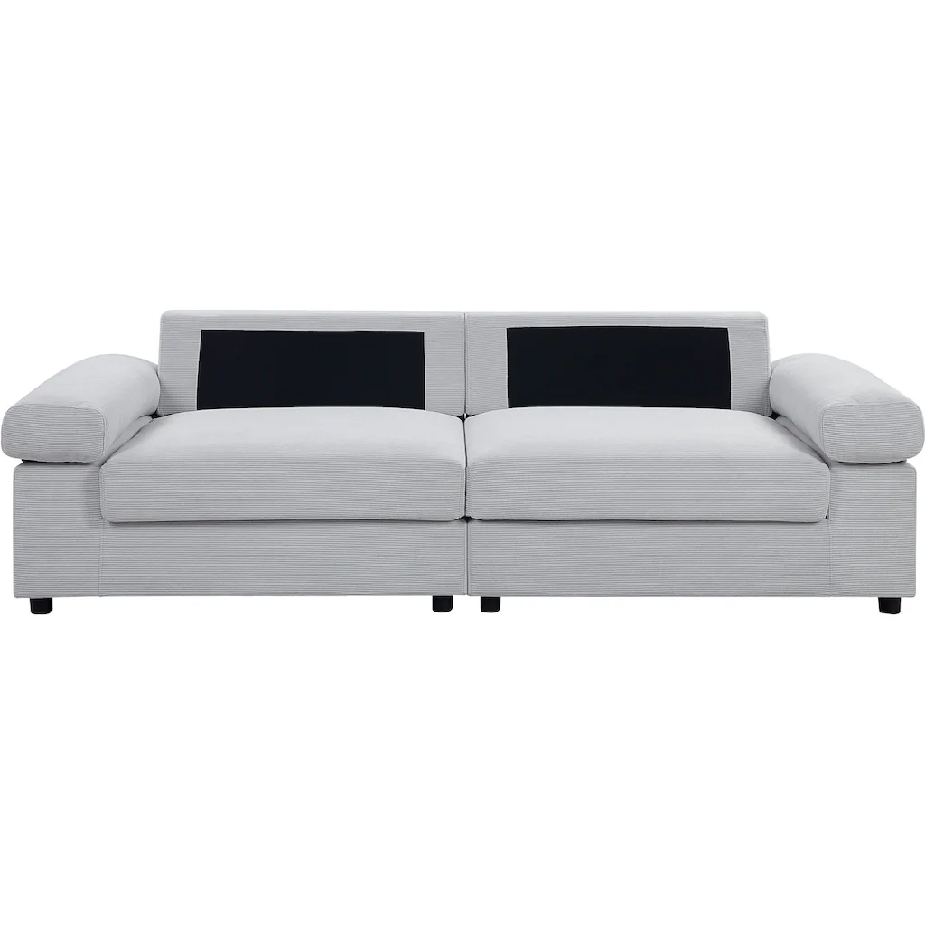 ATLANTIC home collection Big-Sofa »Bjoern« mit Cord-Bezug XXL-Sitzfläche mit Federkern frei im Raum stellbar kaufen Sonderangebote
