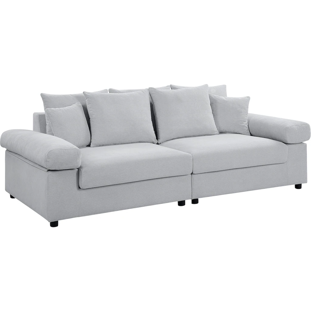 ATLANTIC home collection Big-Sofa »Bjoern« mit Cord-Bezug XXL-Sitzfläche mit Federkern frei im Raum stellbar kaufen Sonderangebote