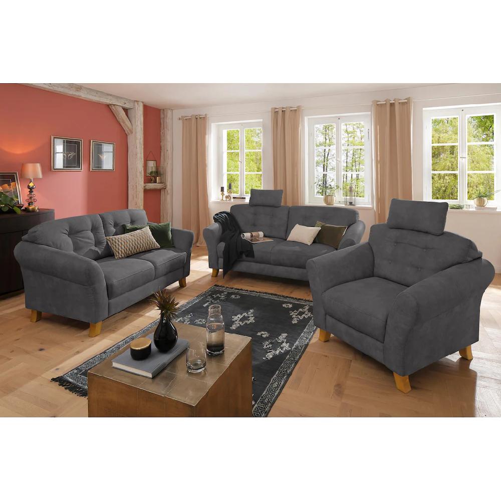 Home affaire 3-Sitzer »Trondheim« mit Federkern Knopfheftung im Rücken kaufen Riesige Ersparnisse