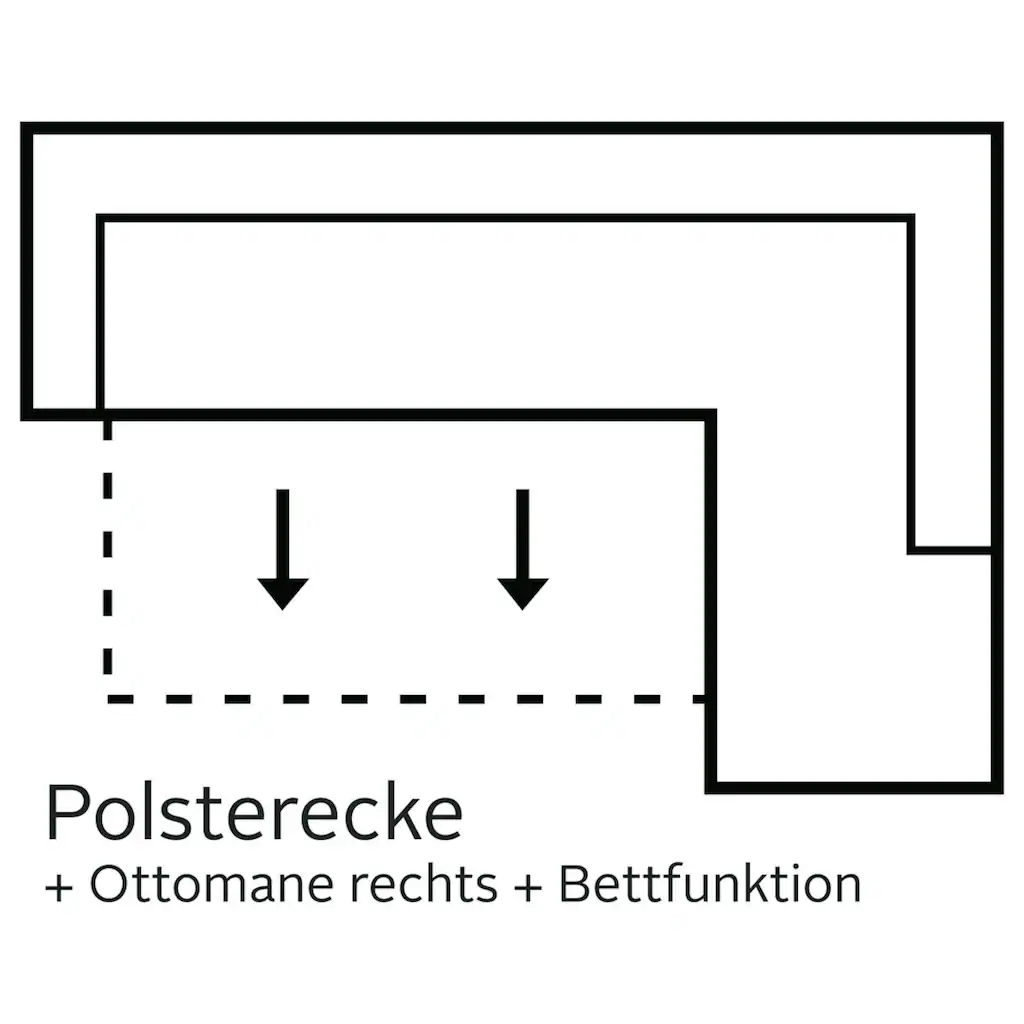 Places of Style Ecksofa »Cardoso L-Form« Federkern wahlweise mit Bett Schubkasten kaufen Super Sparpreis