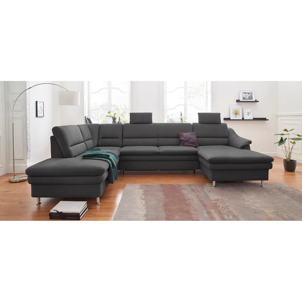 sit&more Wohnlandschaft »Cardoso U-Form« mit Federkern und Kopfstützen mit Bettfunktion und Relaxfunktion kaufen Wochenangebot