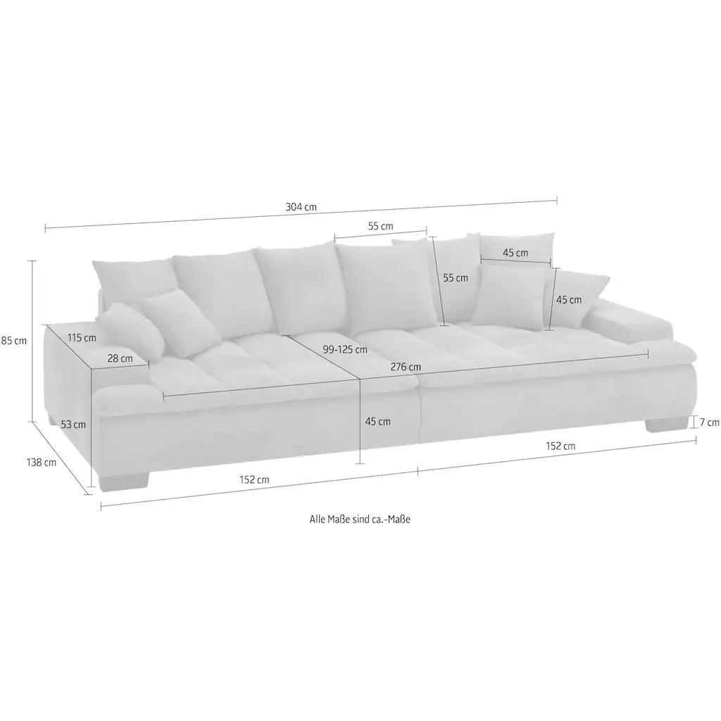 Mr. Couch Big-Sofa »Haiti II« mit Kaltschaumpolsterung bis 140 kg belastbar kaufen Discount Store für neue Produkte