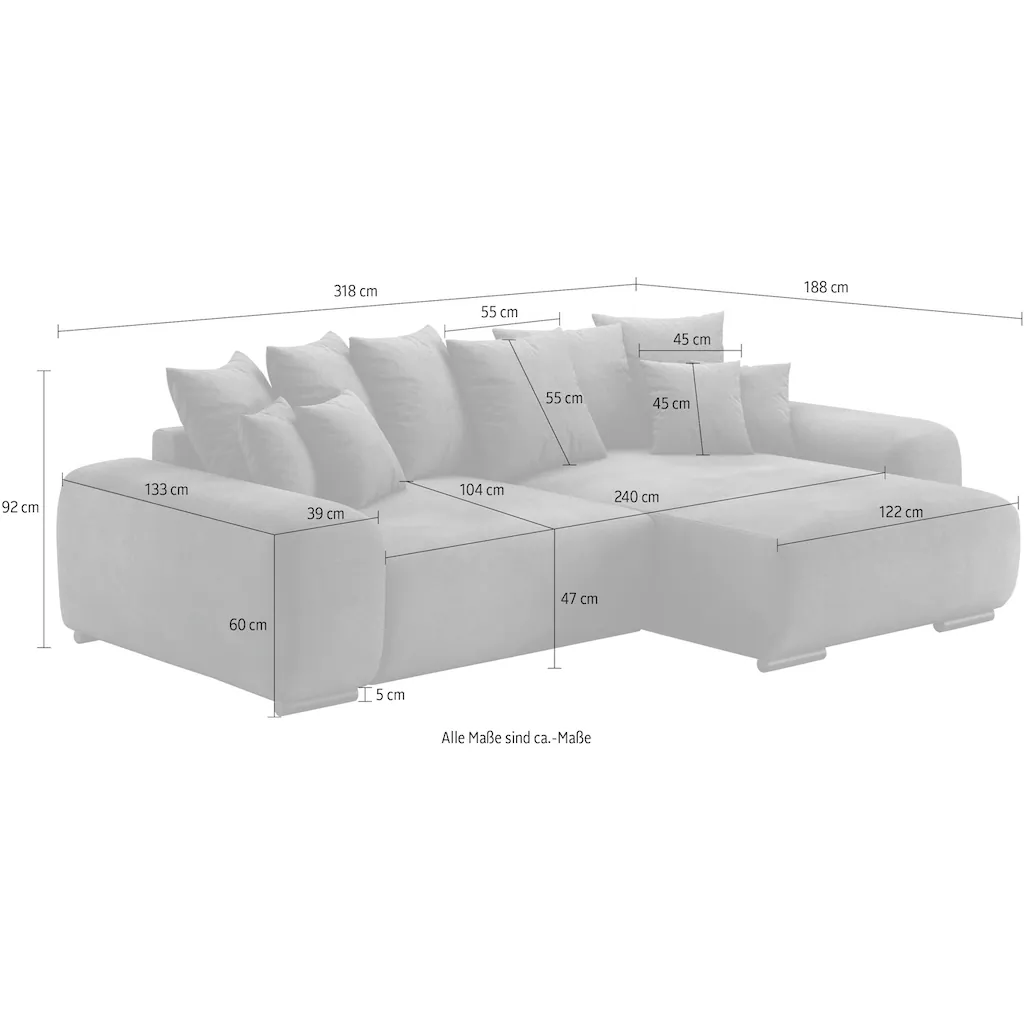 Mr. Couch Ecksofa »Sundance L-Form« Dauerschläfer mit EasyBett-Schlaffunktion Bettkasten kaufen Begrenzt auf 3 Tage