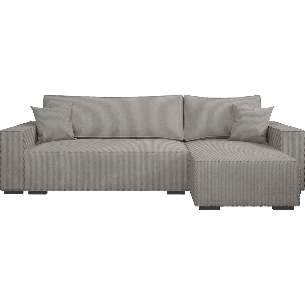 INOSIGN Ecksofa »Wylie« Cord Recamiere beidseitig montierbar mit Bettfunktion und Bettkasten kaufen 50% Rabatt für begrenzte Zeit