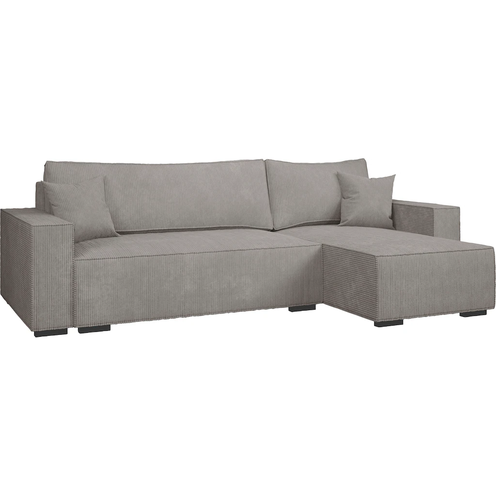 INOSIGN Ecksofa »Wylie« Cord Recamiere beidseitig montierbar mit Bettfunktion und Bettkasten kaufen 50% Rabatt für begrenzte Zeit