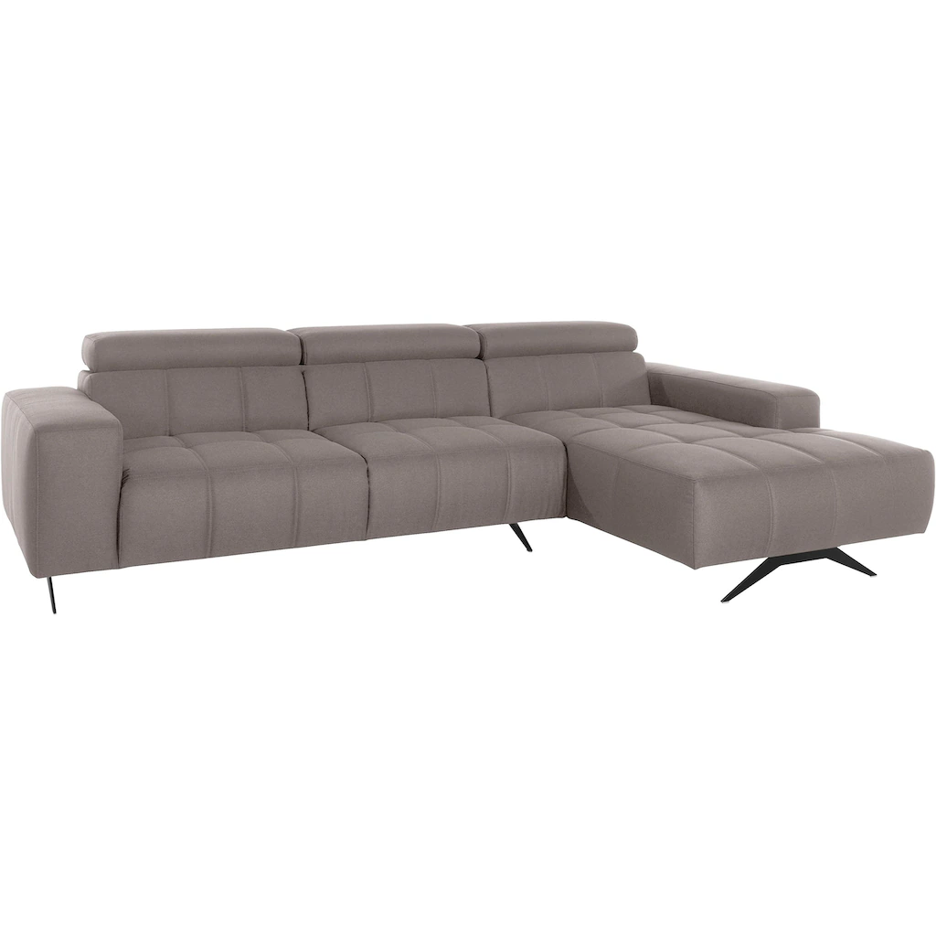 DOMO collection Ecksofa »Trento L-Form mit Kufenfuß oder Einzelfuß« wahlweise mit Kopfteilverstellung Recamiere links/rechts bestellbar kaufen Meist gekauft
