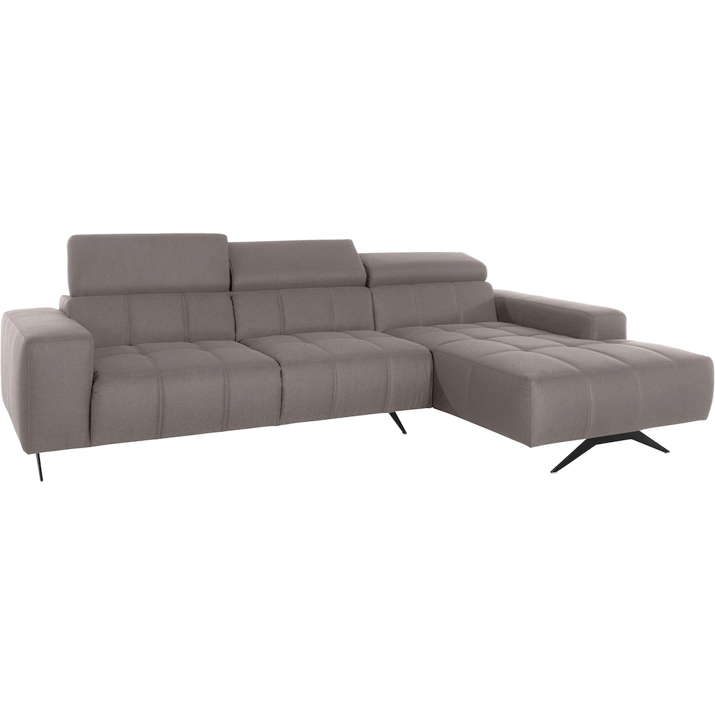 DOMO collection Ecksofa »Trento L-Form mit Kufenfuß oder Einzelfuß« wahlweise mit Kopfteilverstellung Recamiere links/rechts bestellbar kaufen Meist gekauft