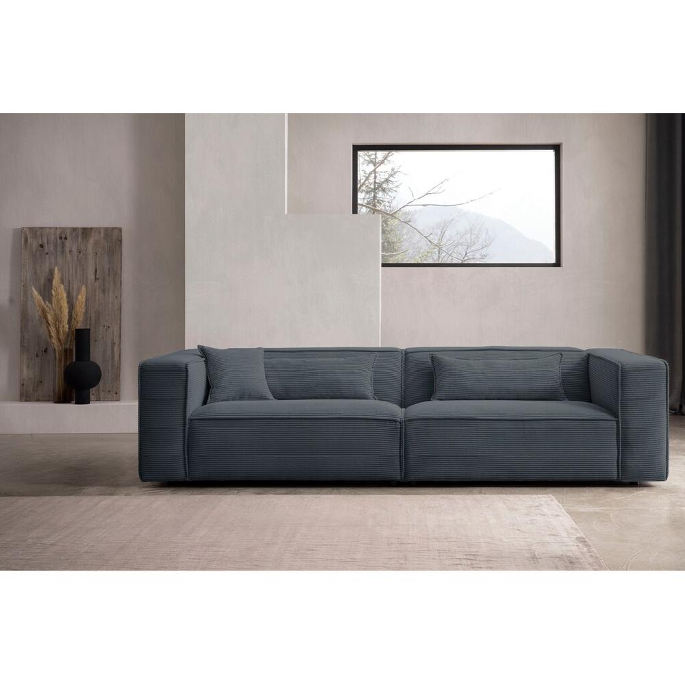LeGer Home by Lena Gercke 3-Sitzer »PIARA Couch mit Kedernaht Sofa in Cord oder Leinenoptik« schwarze Füße bequemer Sitzkomfort kaufen Limitierter Zeitrabatt