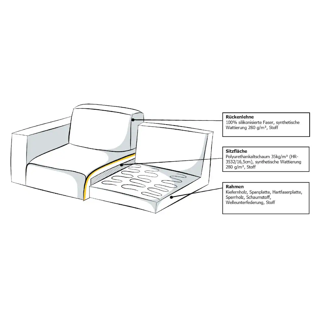 Home affaire Ecksofa »MARSEILLE 278/202 cm L-Form Ottom. rechts/links« mit Massivholzbeinen aus Eiche verschiedene Bezüge und Farbvarianten kaufen Fabrik Onlineshop