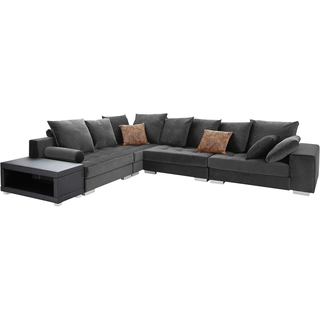 INOSIGN Ecksofa »Vale L-Form« incl. Couchtisch Steppung im Sitzbereich Federkern kaufen Blitzangebot