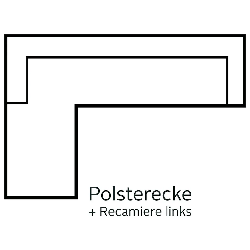 INOSIGN Ecksofa »Vale L-Form« incl. Couchtisch Steppung im Sitzbereich Federkern kaufen Blitzangebot