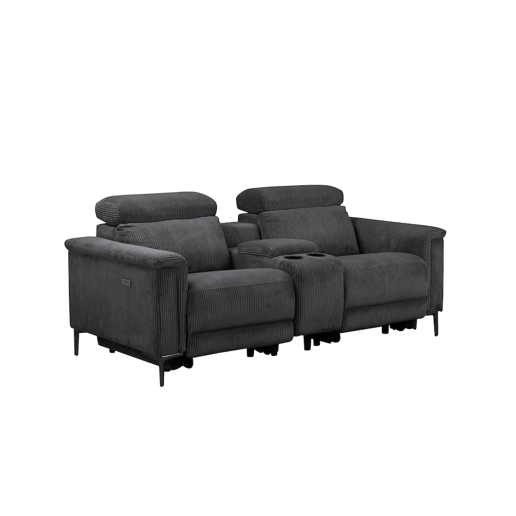 Places of Style 2-Sitzer »Lund in Cord 2er-Kinosofa TV-Sessel Multimedia-Sofa « m. elektrischer o. manueller Relaxfunktion Getränkehalter u. Staufach kaufen Neuheiten