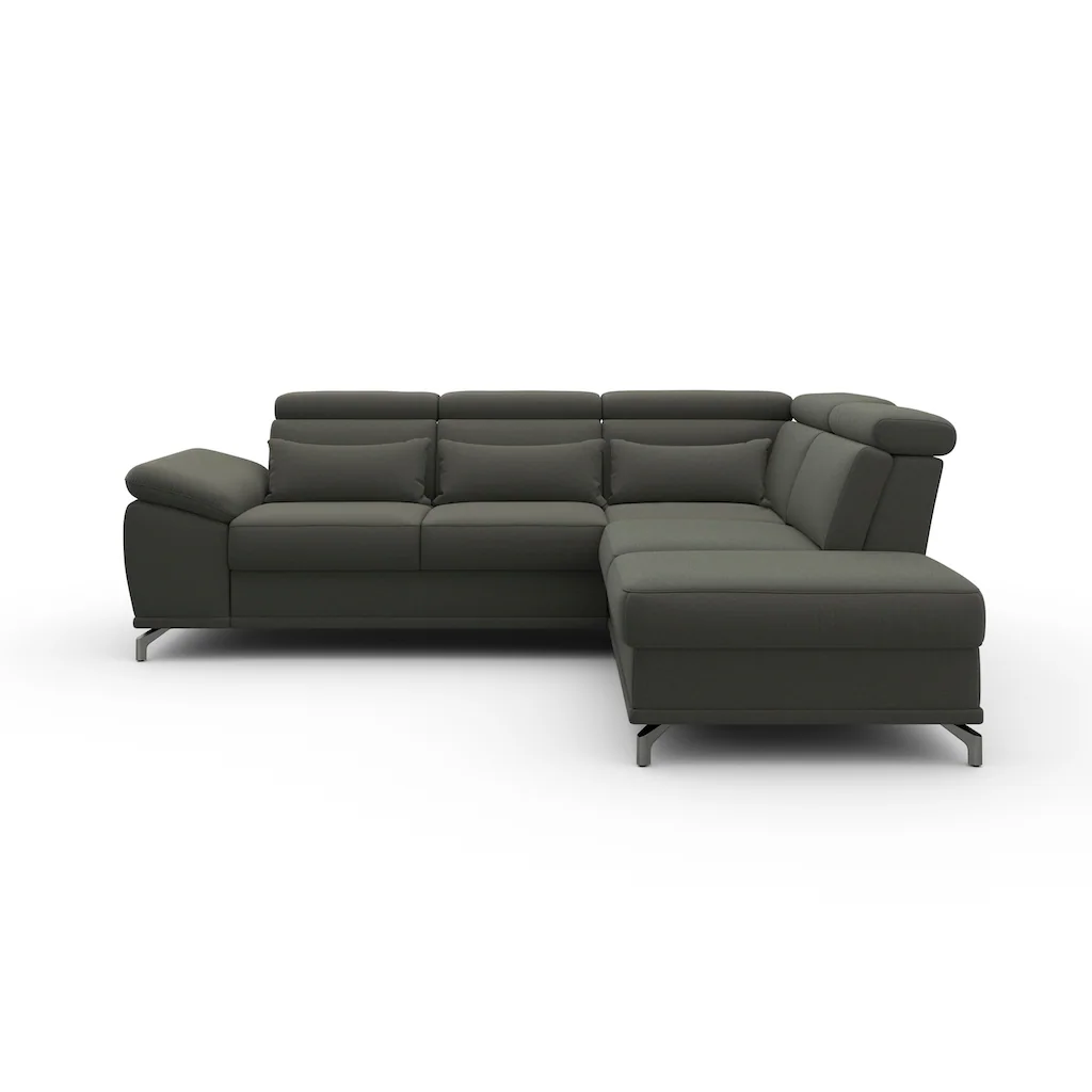 sit&more Ecksofa »Cabrio L-Form« mit Sitztiefenverstellung und Federkern 3 Nierenkissen kaufen Tiefpreis
