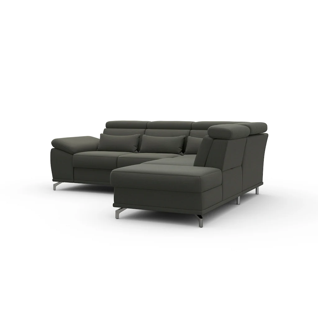 sit&more Ecksofa »Cabrio L-Form« mit Sitztiefenverstellung und Federkern 3 Nierenkissen kaufen Tiefpreis