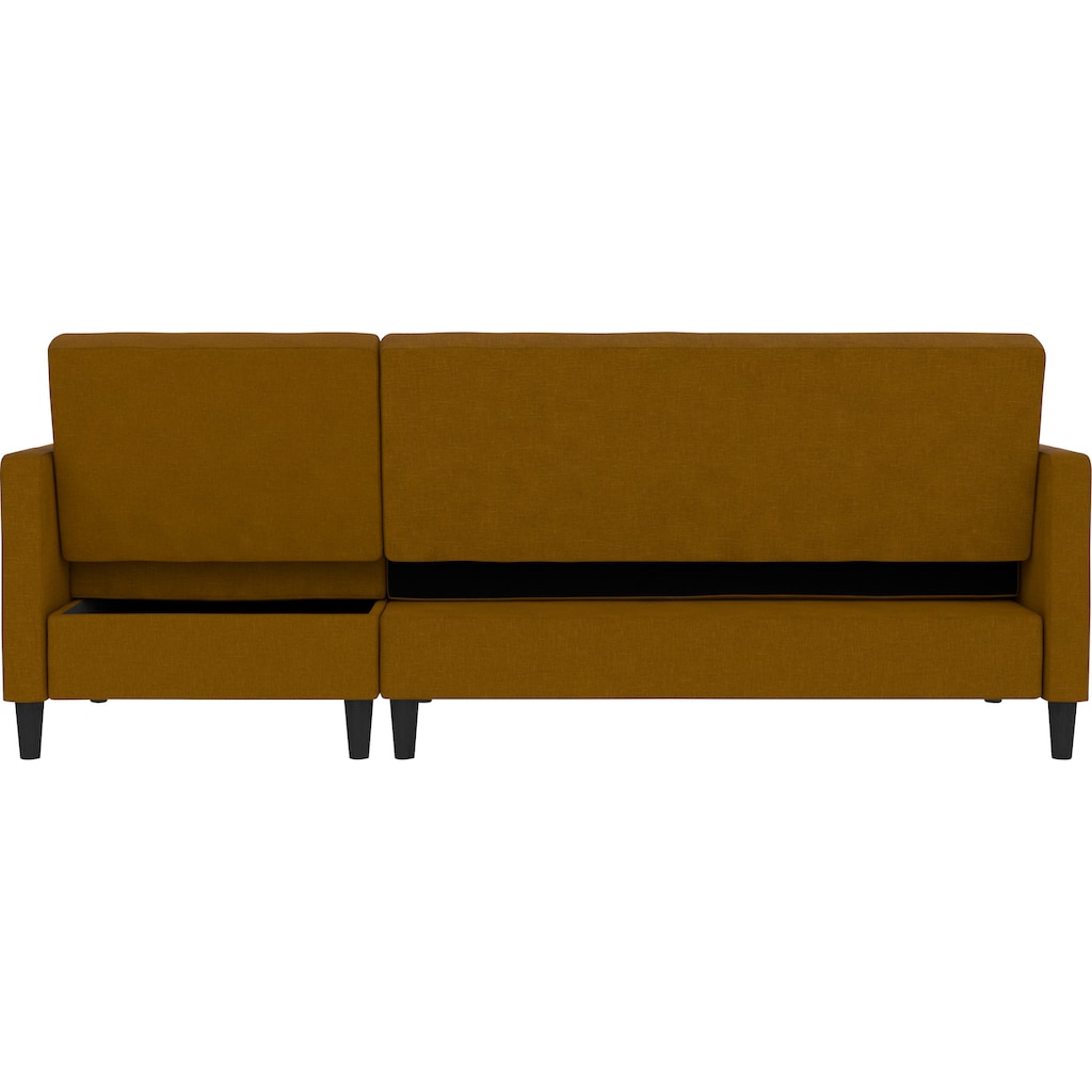 Dorel Home Ecksofa mit Schlafffunktion Recamiere mit Stauraum beidseitig montierbar Rückenlehne 2-teilig und 3-fach verstellbar kaufen Bis zu 60% Rabatt
