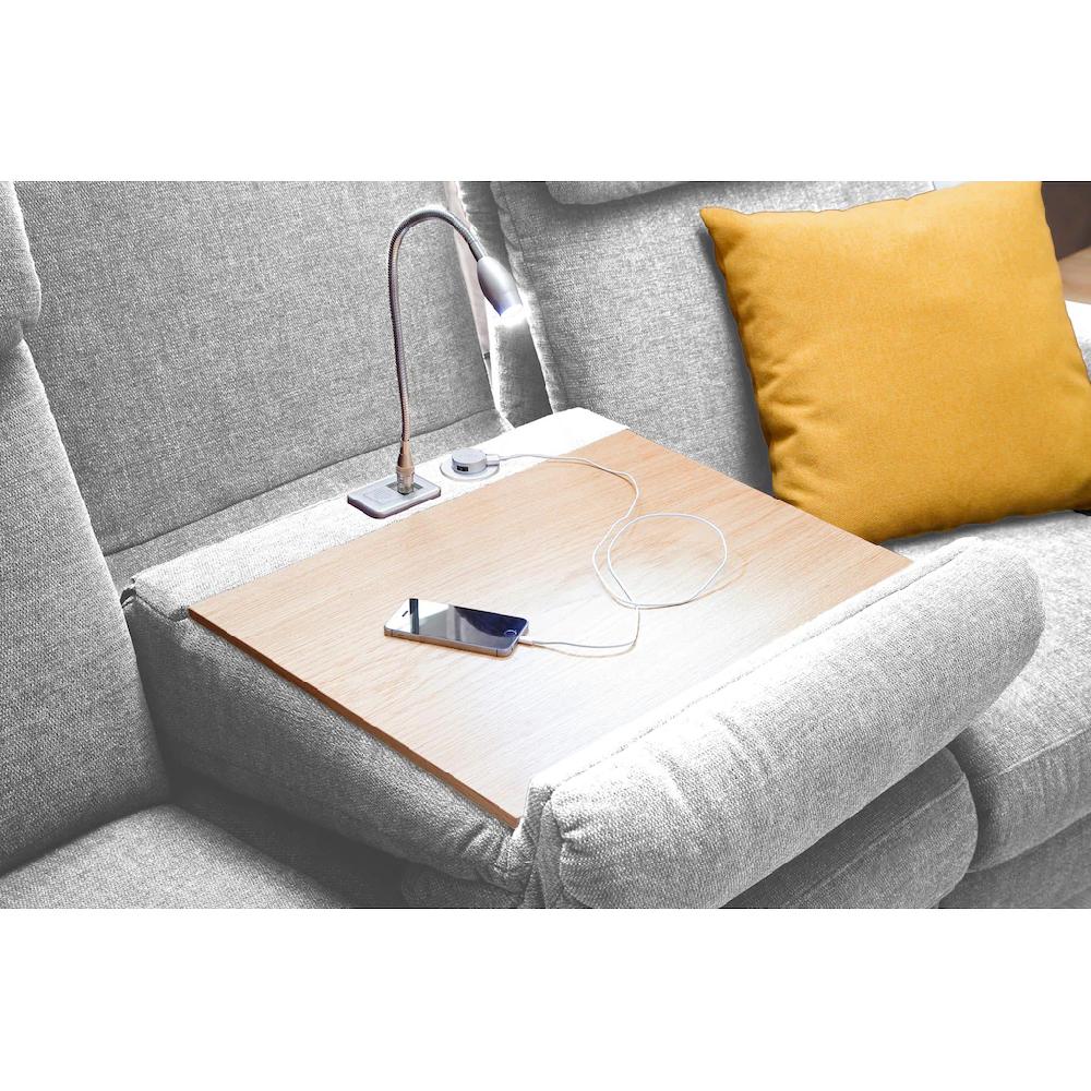 DELAVITA Sofa »Turin« mit Tisch Lampe und USB-Port Speichern exportieren