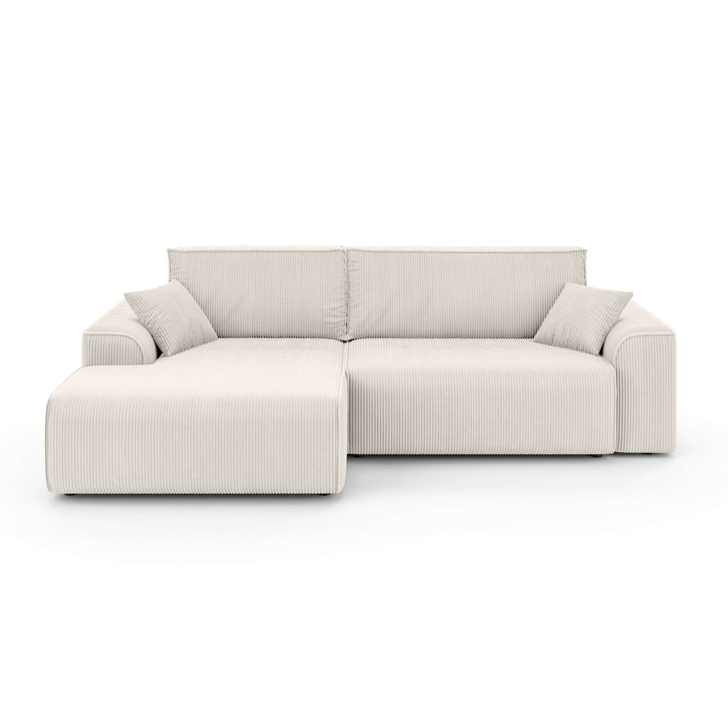 Home affaire Ecksofa »Santenay mit Bettfunktion und Bettkasten Maße: B/T/H 266/164/90 cm« L-Form mit Wellenfederung Schlaffläche: 140x213 cm auch in Cord kaufen Kostenloser Versand