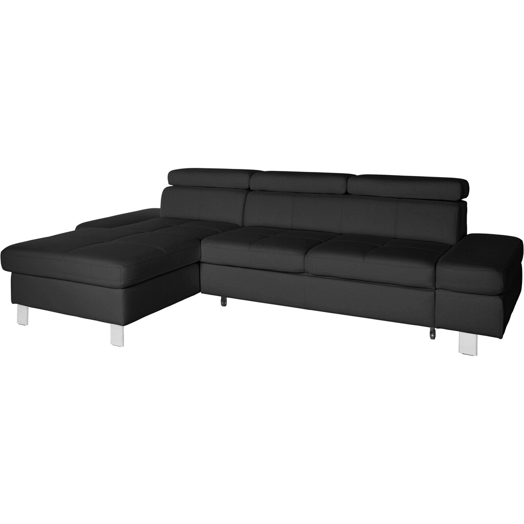 exxpo - sofa fashion Ecksofa »Fiji hochwertige Detailverarbeitung im Sitz und Rücken L-Form« bequem durch Kopf- und Armteilverstellung wahlweise mit Bettfunktion kaufen Fabrikpreis