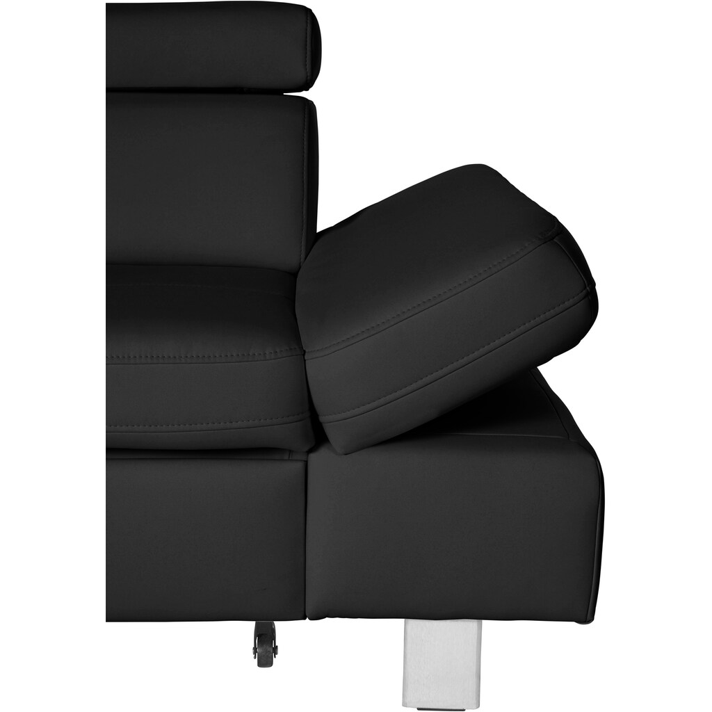 exxpo - sofa fashion Ecksofa »Fiji hochwertige Detailverarbeitung im Sitz und Rücken L-Form« bequem durch Kopf- und Armteilverstellung wahlweise mit Bettfunktion kaufen Fabrikpreis