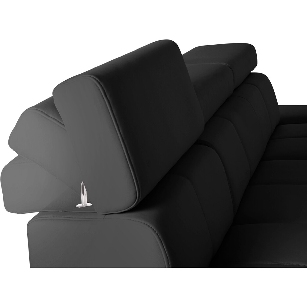exxpo - sofa fashion Ecksofa »Fiji hochwertige Detailverarbeitung im Sitz und Rücken L-Form« bequem durch Kopf- und Armteilverstellung wahlweise mit Bettfunktion kaufen Fabrikpreis
