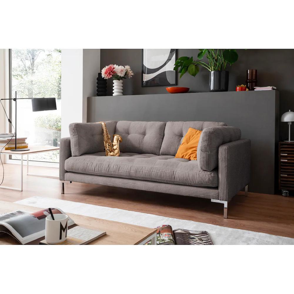 Trends by HG 2-Sitzer »Landau« in Cord-Stoff mit Metallfuß kaufen Rabatt