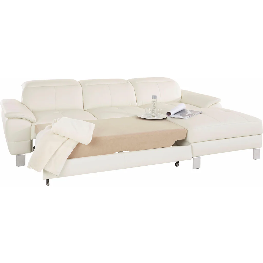 exxpo - sofa fashion Ecksofa »Mantua 2 inkl. Kopf- bzw. Rückenverstellung bequem L-Form« wahlweise mit Bettfunktion und Bettkasten tolle Verarbeitungsdetails kaufen Osterangebot