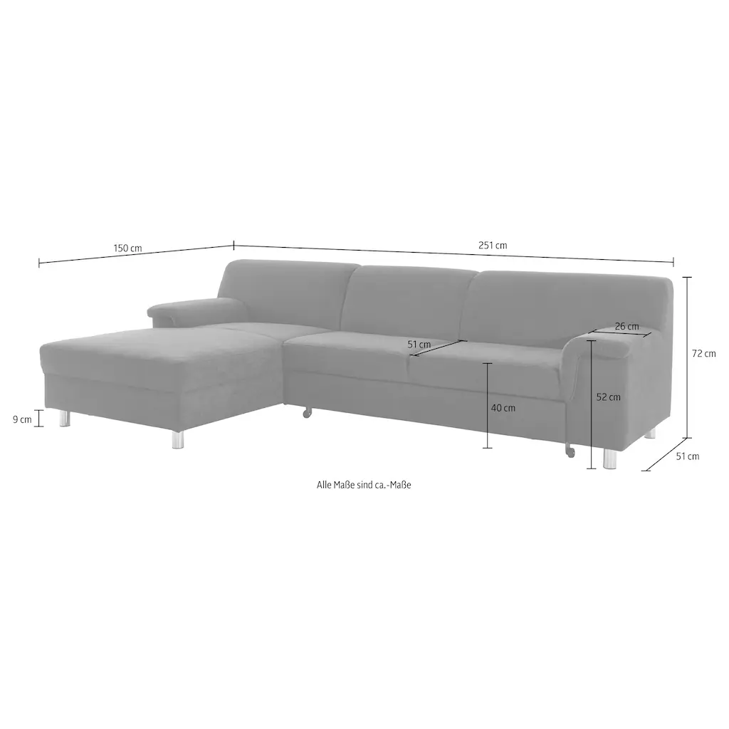 INOSIGN Ecksofa mit Bettfunktion online kaufen Riesige Ersparnisse