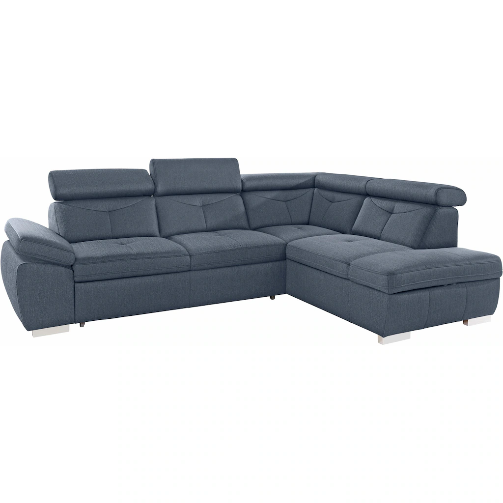 exxpo - sofa fashion Ecksofa »Spring super bequem und komfortabel mit Armteil- und Kopfteilfunktion« wahlweise mit Bettfunktion und Bettkasten L-Form kaufen VIP-Rabatte