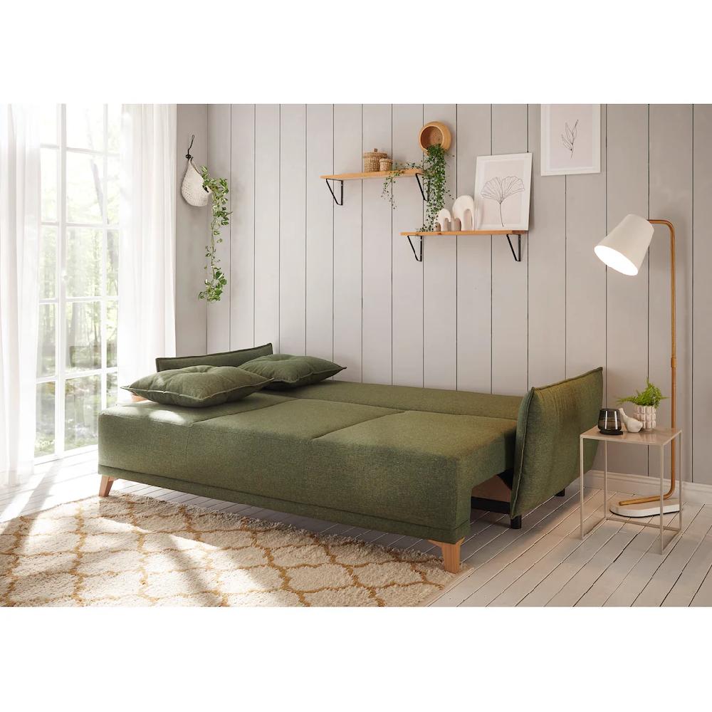 ED EXCITING DESIGN Schlafsofa »Pamplona« mit Bettfunktion Bettkasten Rücken- und Zierkissen frei im Raum kaufen Bis zu 65% Rabatt