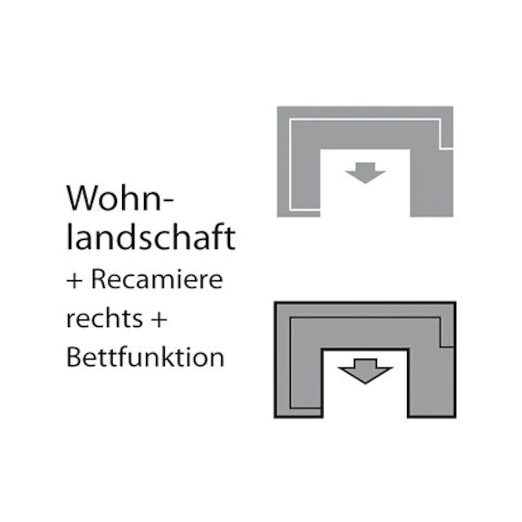 DOMO collection Wohnlandschaft Wahlweise mit Bettfunktion Black Friday Preise
