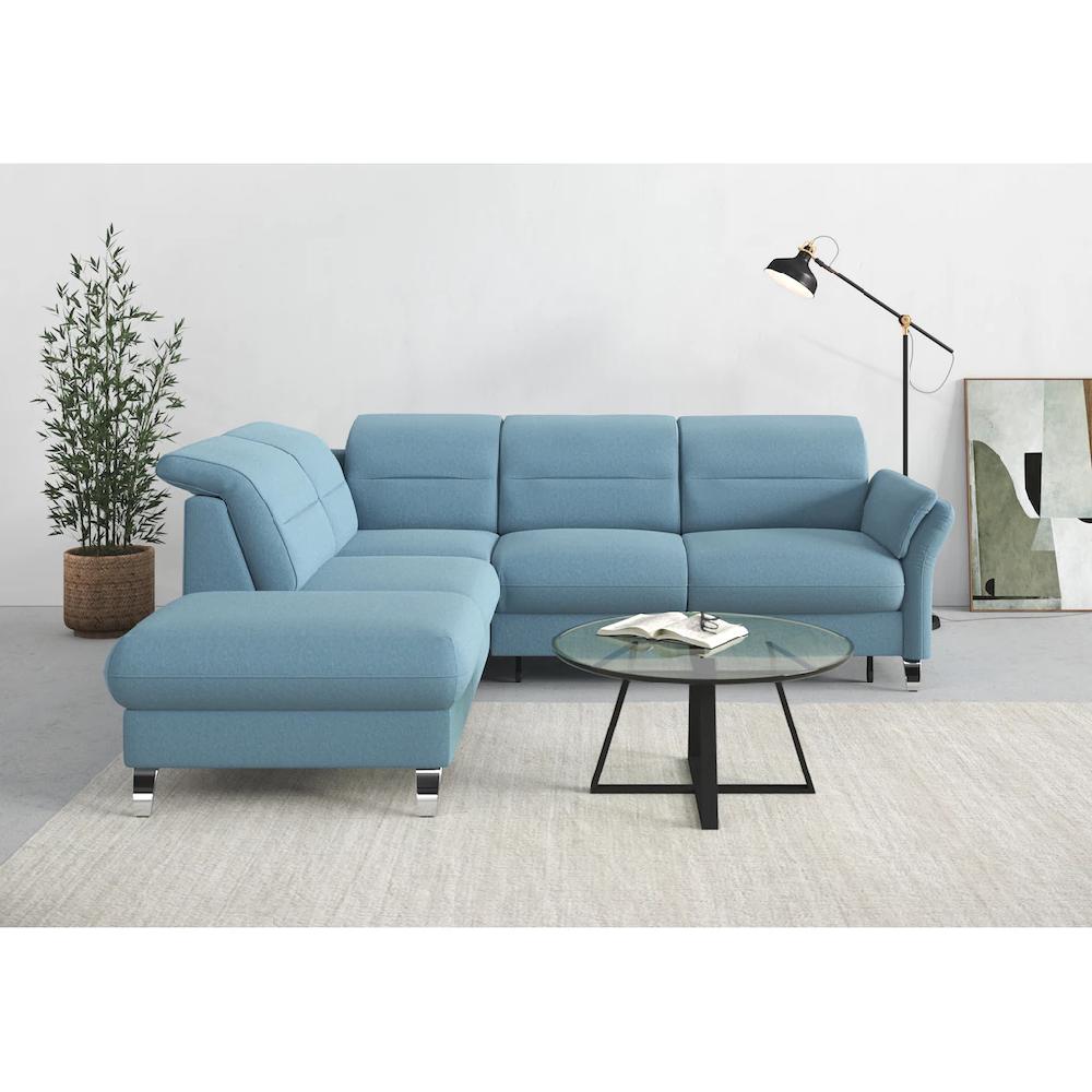 sit&more Ecksofa »Grenoble L-Form« Federkern wahlweise mit Bettfunktion Stauraum Armteilverstellung kaufen Im Verkauf