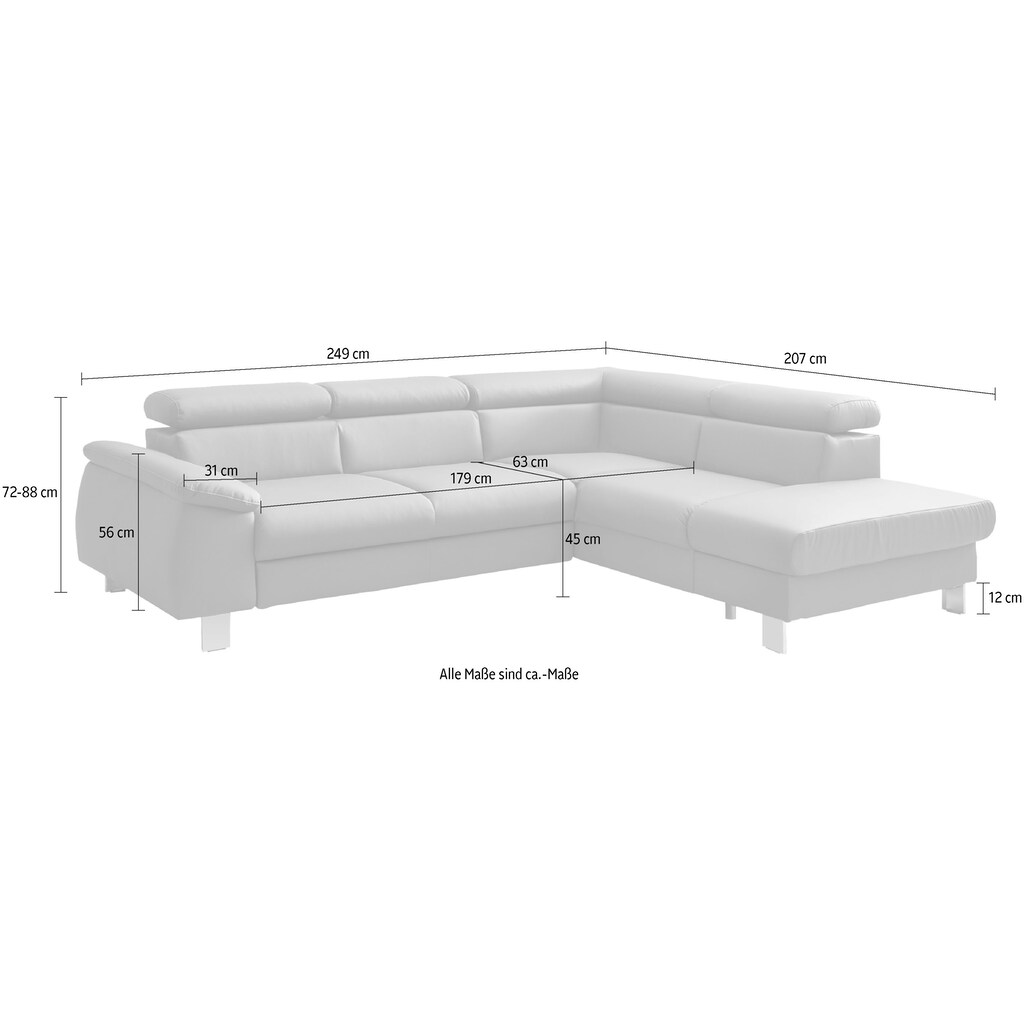 COTTA Ecksofa »Komaris« mit Bettfunktion und Bettkasten Online