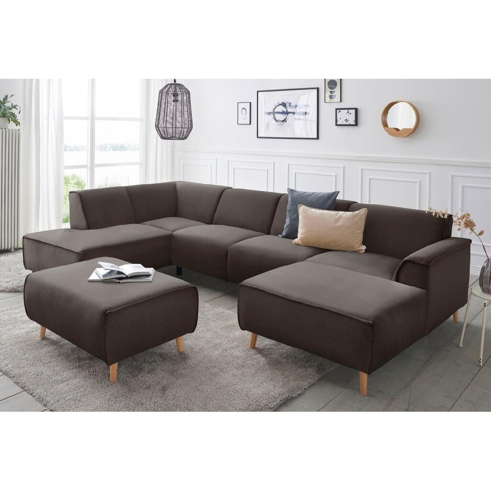 andas Wohnlandschaft »Janek U-Form« mit Federkern und Keder in scandinavischem Design kaufen