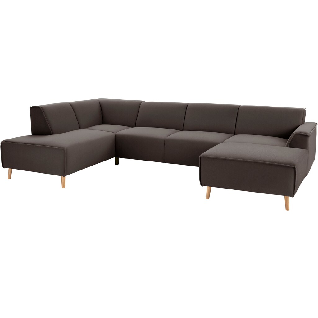 andas Wohnlandschaft »Janek U-Form« mit Federkern und Keder in scandinavischem Design kaufen Verkauf