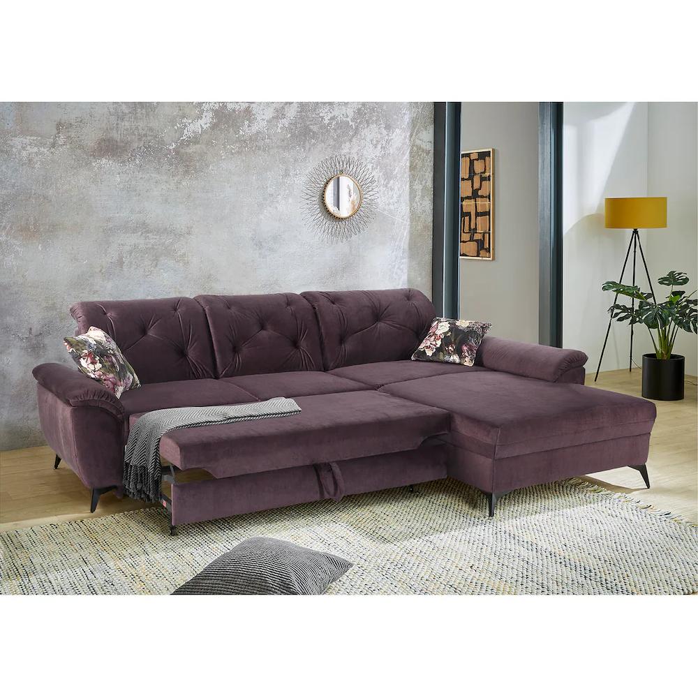 Jockenhöfer Gruppe Ecksofa »Studio L-Form« 3 individuell verstellbare Kopftützen Bettfunktion Relaxfunktion kaufen Hotsell