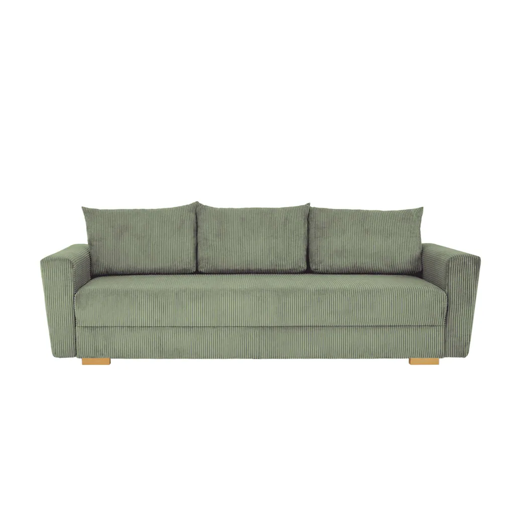 INOSIGN 3-Sitzer »MAGHERA Schlafsofa mit Bettkasten in hochwertiger Verarbeitung« mit Wellenunterfederung Cord und Struktur-Bezug B/H/T 230/92 5/79 cm Limitierter Zeitrabatt