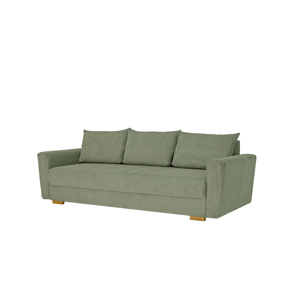 INOSIGN 3-Sitzer »MAGHERA Schlafsofa mit Bettkasten in hochwertiger Verarbeitung« mit Wellenunterfederung Cord und Struktur-Bezug B/H/T 230/92 5/79 cm Limitierter Zeitrabatt
