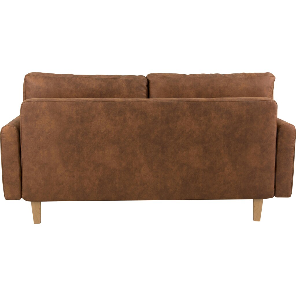 Home affaire 2-Sitzer »TRIPLO mit Wellenunterfederung Maße B/T/H: 165/100/89 cm« Sofa mit Steppung im Rückenbereich incl. Rückenkissen und Zierkissen Versandkostenfrei