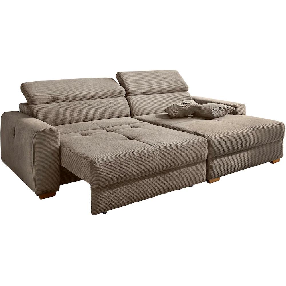 Jockenhöfer Gruppe Ecksofa »Slider 60cm elektromotorische Sitztiefenverstellung« 140kg Belastbarkeit USB-Ladeports Ottomane links/ rechts montierbar Großer Ausverkauf