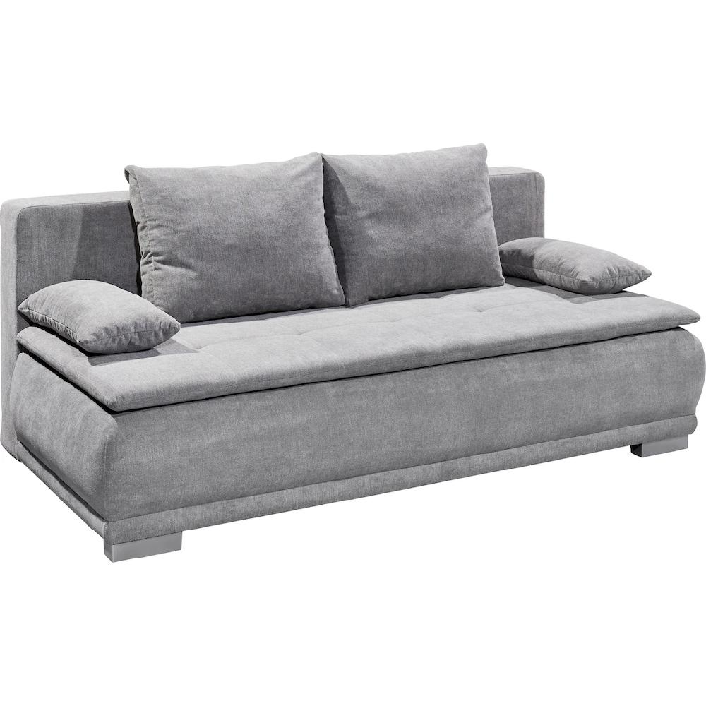 ED EXCITING DESIGN Schlafsofa »Luigi« mit Bettfunktion Bettkasten Rücken- und Armlehnkissen frei im Raum kaufen Saisonschlussverkauf