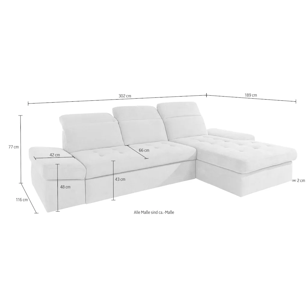 sit&more Ecksofa mit Bettfunktion und Bettkasten online kaufen Muttertagsangebot