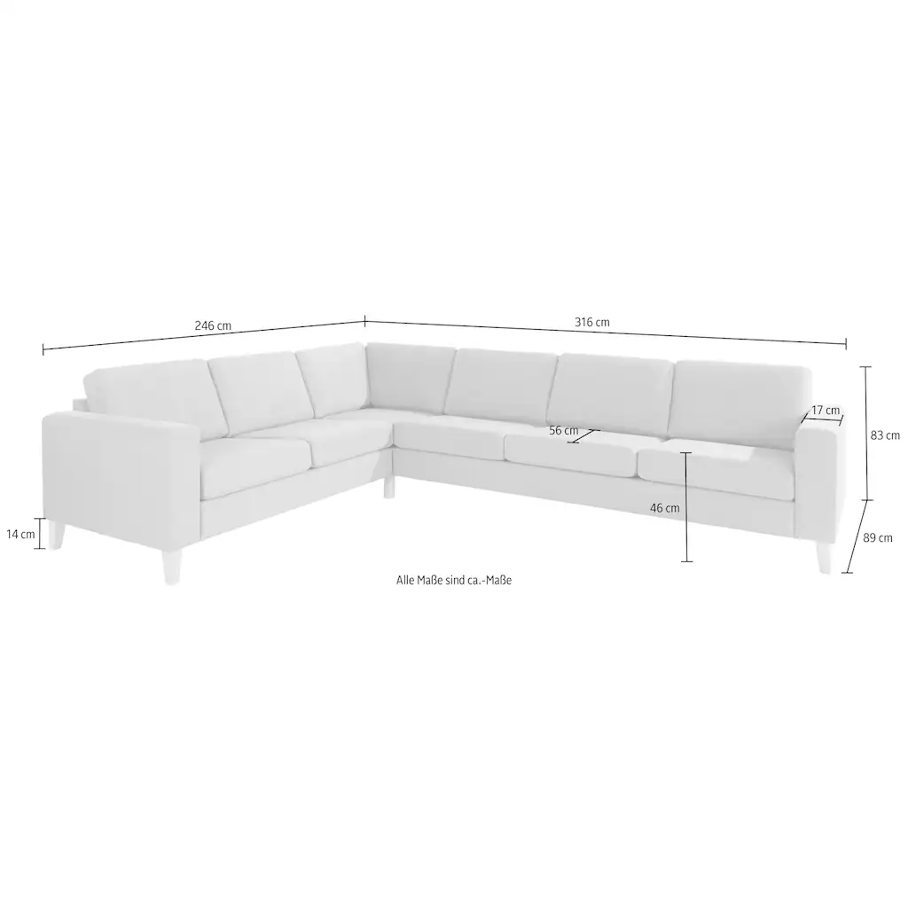 ATLANTIC home collection Ecksofa »Terra L-Form« kaufen Lagerräumung