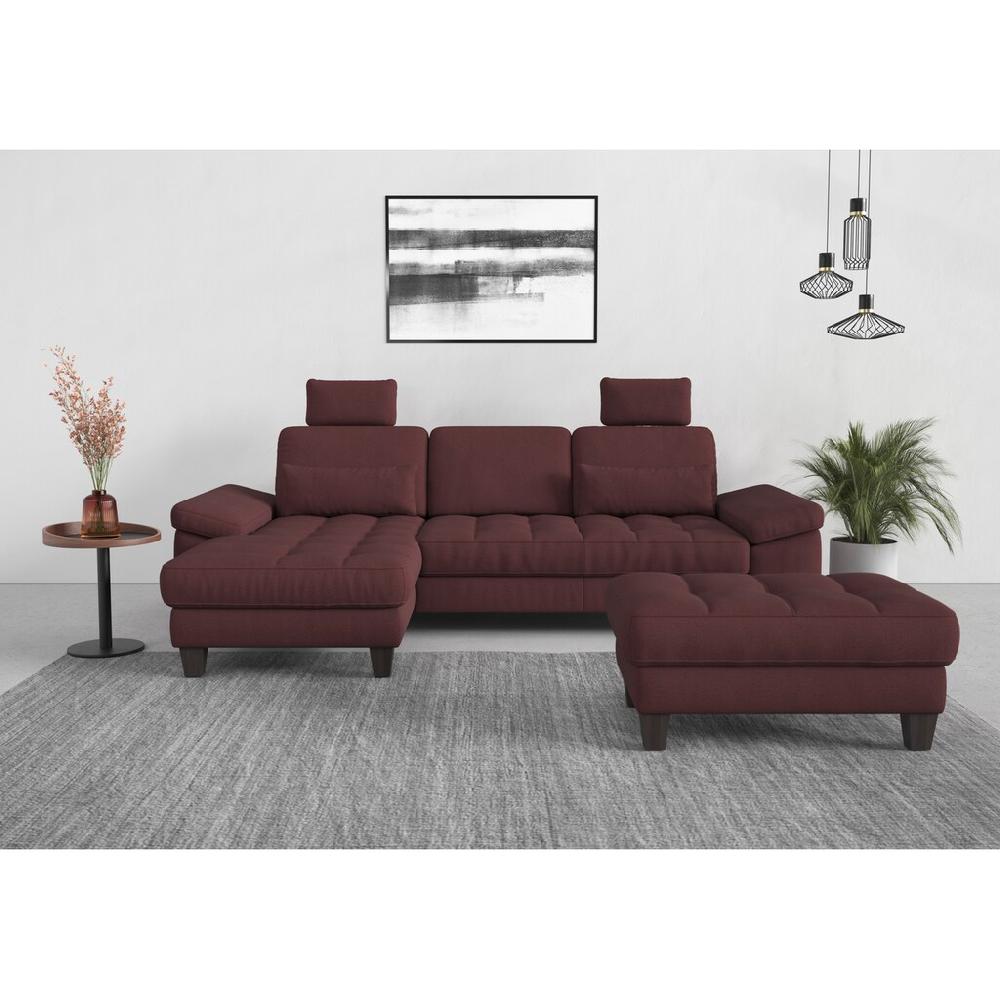 sit&more Ecksofa »Westham L-Form« Recamiere mit oder ohne Bettfunktion Bettkasten Füße wengefarben kaufen Online Outlet