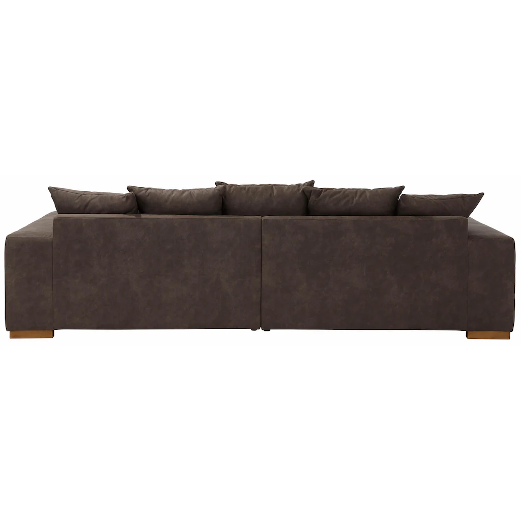 Home affaire Big-Sofa »Neapel« mit vielen losen Kissen in 2 Bezugsqualitäten kaufen Blitzangebot
