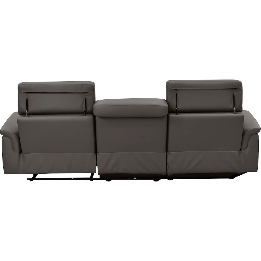 Places of Style Ecksofa »Pareli L-Form 259cm m. Recamiere Echtleder Kunstleder Webstoff« man. o. elektr. Relaxfunktion USB/Kopfteilverstellg u. LED kaufen Kauf eins, bekomm eins gratis